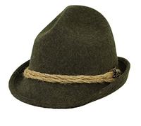 Melegari Cappello Tirolese Dreispitzhut Stella Alpina | Cappello da Montagna | Cappello Alpino | Uomo Donna | Estate/Inverno (Verde, 55)