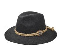 Melegari Cappello Tirolese Edelweiss Natura | Cappello da Montagna | Alpino | Uomo Donna | Estate/Inverno (Antracite, 59)