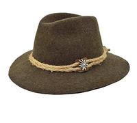 Melegari Cappello Tirolese Edelweiss Natura | Da Montagna e Alpino | Uomo Donna | Estate/Inverno (Marrone, 56)