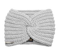 Melegari fascia per capelli lavorazione a costa grossa | Guenda | misto lana alpaca | Made in Italy | hairband Unisex (Grigio chiaro, 54-60)