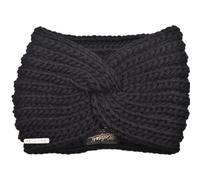 Melegari fascia per capelli lavorazione a costa grosso | Guenda | misto lana alpaca | Made in Italy | hairband Unisex (Nero, 54-60)