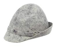 Melegari Faustmann Cappello Tirolese Almhut | Cappello alpeggio da Pastore | Cappello Alpino | Uomo Donna | Estate/Inverno (Grigio, S (54-55)