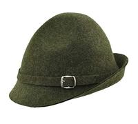 Melegari Faustmann Cappello Tirolese Almhut | Cappello alpeggio da Pastore | Cappello Alpino | Uomo Donna | Estate/Inverno (Verde, S (54-55))