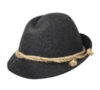 Melegari Faustmann Cappello Tirolese Sepplhut Eibsee | Cappello da Montagna | Alpino | Uomo Donna | Estate/Inverno (Antracite, 56)