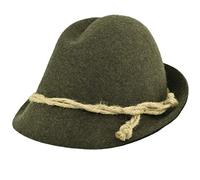 Melegari Faustmann Cappello Tirolese Sepplhut Eibsee | Cappello da Montagna | Cappello Alpino | Uomo Donna | Estate/Inverno (Verde, 56)