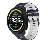 MELEJIA 22mm Cinturino in Silicone Compatibile con Suunto Vertical 2/Vertical/Race 2/Ocean/9 Peak Pro/9 Peak, 22mm Ricambio Cinturino, Morbido Impermeabile, Regolabile Sportiva Cinturini-Blu + Bianco