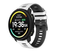 MELEJIA 22mm Cinturino in Silicone Compatibile con Suunto Vertical 2/Vertical/Race 2/Ocean/9 Peak Pro/9 Peak, 22mm Ricambio Cinturino, Morbido Impermeabile, Regolabile Sportiva Cinturini-Bianco + Nero