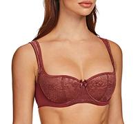 MELENECA Donna Balconette Reggiseno Pizzo Cinghie Imbottite con Ferretto Cabernet Red 5D