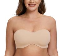 MELENECA Donna Minimizer Reggiseno Senza Spalline Invisibile con Ferretto Senza Imbottito Beige Pallido 8C