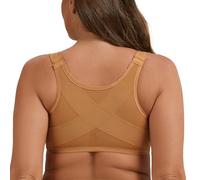 MELENECA Donna Non Imbottito Reggiseno Posturale con Chiusura Frontale Post Chirurgia Supporto per la Schiena - Senza Ferretto Taupe 4D