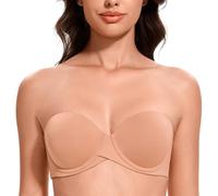 MELENECA Donna Push Up Reggiseno Senza Spalline Invisibile con Ferretto Cappuccino 6E