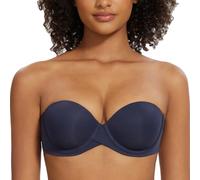 MELENECA Donna Push Up Reggiseno Senza Spalline Invisibile con Ferretto Marineblau 5D