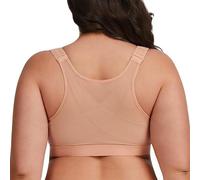 MELENECA Donna Reggiseno Posturale con Chiusura Frontale Post Chirurgia Supporto per la Schiena - Senza Ferretto Non Imbottito Cappuccino 4B