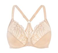 MELENECA Donna Reggiseno Taglie Forti Apertura Davanti Pizzo Racerback con Ferretto Beige Pallido 7F