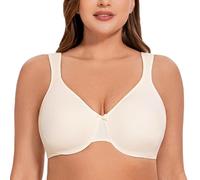 MELENECA Reggiseno Donna Minimizer Senza Cuciture, Sfoderato, Confortevole per Taglie Forti con Ferretto Bianco Crema 5G