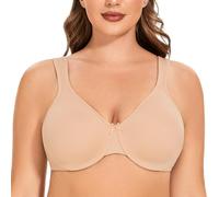 MELENECA Reggiseno Donna Minimizer Senza Cuciture, Sfoderato, Confortevole per Taglie Forti con Ferretto Beige 5E