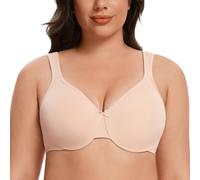 MELENECA Reggiseno Donna Minimizer Senza Cuciture, Sfoderato, Confortevole per Taglie Forti con Ferretto Beige 3H