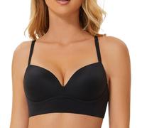 MELENECA Reggiseno Push up da Donna Imbottito Senza Cuciture, Senza Ferretto, con Supporto e Sollevamento Schwarz 3A