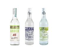 Meletti liquori in offerta 3 bottiglie da 0,70 l - Anice 45 Meletti, Meletti Dry, Anisetta Meletti.