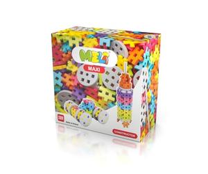 Meli Maxi Costruttore - Set di 120 pezzi, ruote, assi, esagonali, per bambini a partire da 1 anno, promuove la creatività, le abilità motorie, durevoli, senza BPA, certificazione CE