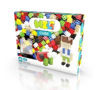Meli Set di mattoncini da costruzione, 200 pezzi, giocattolo creativo per bambini dai 3 anni in su, costruzione 3D, 8 colori, dimensioni 2 x 2 x 2 cm, senza BPA, certificato CE, promuove la creatività