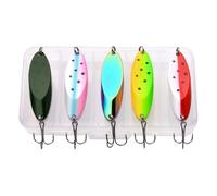 Meliaen 5 Pezzi/Scatola Esca Cucchiaio con Paillettes for Esche da Pesca Esche da Mare attrezzo wobblers Spinner 5G 7g 10g 14g 18g 20g(5PCS-10G with Box)