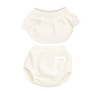 Meliboo Mutandine per neonati, per Estate Pantaloncini Bloomer in Cotone Neonato e Ragazza, Confortevoli Tinta Unita Copripannolino con Volant Principessa, SCRITTA, 0-6 Mesi