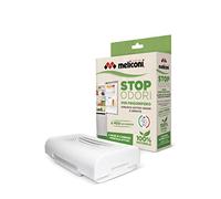 Meliconi 621023 Stop Frigorifero a Base di Carboni Attivi vegetali, rimuove i Cattivi odori e assorbe l'umidità in eccesso. 100% Naturale. Made in Italy, Bianco, Media