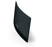 Meliconi Antenna TV Amplificata da Interni AT55, Antenna TV Interna per il Segnale Digitale Terrestre, Design Ultrasottile, Compatibile con DVBT e DVBT2 HEVC, Alimentazione a Muro e USB, Nero