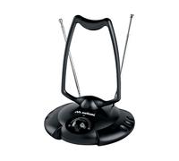 Meliconi Antenna TV per interni AT 380 USB, amplificata, pronta per DVB-T2, grigio antracite
