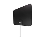 Meliconi Antenna TV Easy Fit, Amplificata, Ultra Slim, Compatibile DVB-T2 HEVC, DVB-T, DAB+, Filtro 4G/5G, Alimentazione USB 5V, Facile Installazione con Biadesivi Inclusi