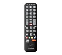 Meliconi Easytel 4, Telecomando universale 4 in 1 per TV, Decoder, DVD/Blu-ray e TV Box, Compatibile con quasi tutte le marche, Funzioni Smart TV, Compatto e maneggevole