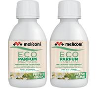 Meliconi Eco Parfum Fresh Musk, Profumatore per Bucato Intenso e Duraturo, Tensioattivi Biodegradabili, Dermatologicamente Testato, Senza Coloranti, Impatto Ambientale Ridotto (Confezione da 2)