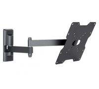 Meliconi FLATSTYLE FDR200, Supporto TV Parete a Doppia Rotazione, Staffa per TV a Schermo Piatto da 26" a 45", Attacco VESA 50-75-100-200, Portata 25 Kg, Made in Italy, Nero