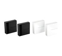 Meliconi Ghost Cubes Cover Sistema Copricavi Componibile, Nero & Ghost Cube Cover Sistema Copricavi Componibile, Bianco