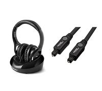 Meliconi HP600 Pro Cuffia TV Wireless Universale, Con base di ricarica ed ingres