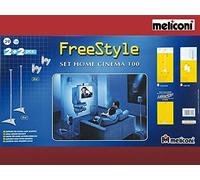 Meliconi Set home cinema con 2 aste per altoparlanti e 2 supporti a muro