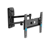 Meliconi SPACE SYSTEM FULLMOTION 200, Supporto TV Parete con Braccio e Doppia Rotazione, Staffa per TV a Schermo Piatto da 26" a 45", Attacco VESA 50-75-100-200, Portata 25 Kg, Made in Italy, Nero