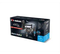 Meliconi, Slimstyle Plus 200 SDR, Supporto TV Parete con Braccio e Doppia Rotazione, Staffa per TV a Schermo Piattod da 26" a 45", Attacco VESA 50-75-100-200, Portata 25 Kg, Made in Italy, Nero