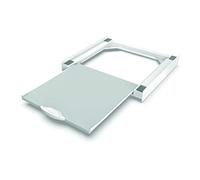 MELICONI TORRE PRO L60 - Kit di Sovrapposizione Lavatrice Asciugatrice Universale, Supporto Premontato con Ripiano Estraibile in Legno, Cinghia di Sicurezza Inclusa, Portata 250 Kg