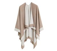 MELIFLUOS DESIGNED IN SPAIN Poncho da donna con collo a scialle e mantello ruana con cardigan maglione aperto sul davanti per l'autunno inverno (PC01-15)