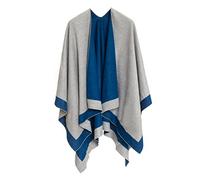 MELIFLUOS DESIGNED IN SPAIN Poncho da donna con collo a scialle e mantello ruana con cardigan maglione aperto sul davanti per l'autunno inverno (PC01-2)