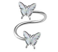 Melighting Orecchini elicoidali intrecciati in acciaio inox 316L 16G piercing per labbro piercing a farfalla Helix anello cartilagine orecchino corpo piercing gioielli, Small, Acciaio inossidabile