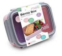 Melii Bento Box porta-merenda Pink, Purple, Gray 880 ml