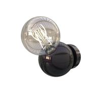 MELINA-A NP Applique da parete nero perla attacco E27 struttura bianco opaco diametro 13cm