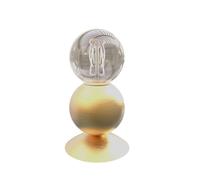 MELINA-L OS Lampada da tavolo 1 luce sfera in metallo ottone spazzolato lampadina E27 Inclusa