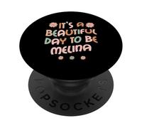 MELINA Nome Personalizzato Bella Giorno MELINA Compleanno PopSockets PopGrip Adesivo