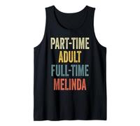 Melinda Personalized Retro Girls Part-Time Melinda Name Canotta