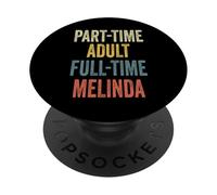 MELINDA Personalized Retro Girls Part-Time MELINDA Name PopSockets PopGrip Adesivo