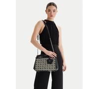 GUESS borsetta borsa a tracolla Melinda Logo Tri Compartment Satchel Black Logo nero